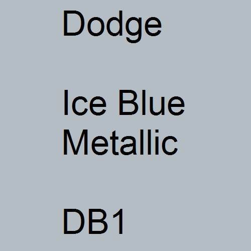 Dodge, Ice Blue Metallic, DB1.